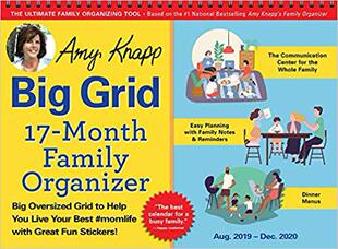 【预售】2020 Amy Knapp’s Big Grid Family Organizer Wall Calendar