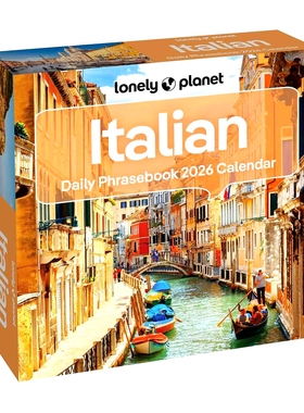 现货 孤独星球 意大利语短语2026年台历 英文原版 每天一页 进口日历 Lonely Planet: Italian Phrasebook Day-to-Day Calendar