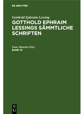 预订 G. E. Lessings Sämmtl. Schriften Bd. 10 3A: 9783112338810