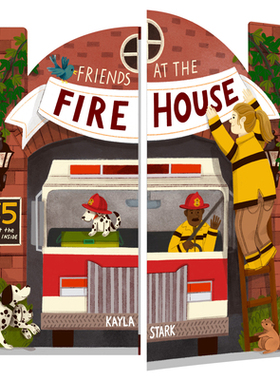 【预订】Friends at the Firehouse: Double Booked: 35 Lift-The-Flaps Inside! (Firefighter Board Books; Firetruck Boo...