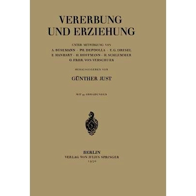 预订 Vererbung und Erziehung: 9783642987526