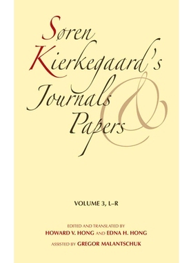 预订 Saren Kierkegaardas Journals and Papers, Volume 3: L-R: 9780253182425