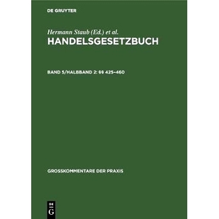 Staub 预订 Komm 460 Hgb 9783110067736 Rgr 425 Bd.