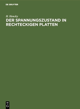 预订 Der Spannungszustand in rechteckigen Platten: 9783486742435