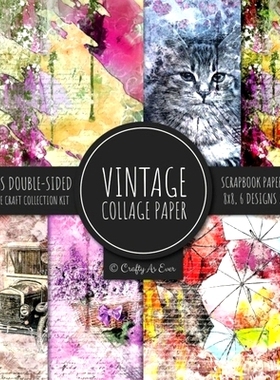 预订 Vintage Collage Paper for Scrapbooking: Ephemera Paper for Crafts and Printmaking Cardmaking