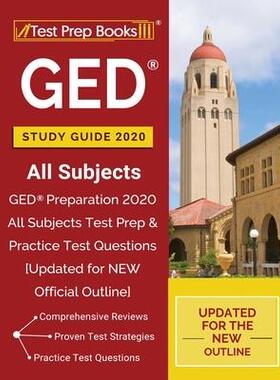 [预订]GED Study Guide 2020 All Subjects: GED Preparation 2020 All Subjects Test Prep & Practice Test Quest 9781628459432