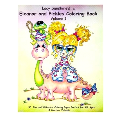 预订 Lacy Sunshine’s Eleanor and Pickles Coloring Book: Whimsical Big Eyed Art Froggy Fun: 9781532999383