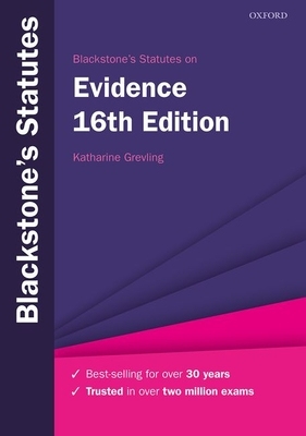 【预订】Blackstone’s Statutes on Evidence