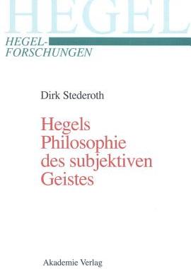 【预订】Hegels Philosophie des subjektiven Geistes 9783050036700