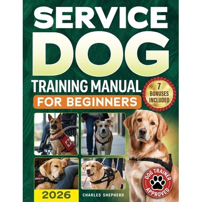 预订 Service Dog Training Manual for Beginners: A Step-by-Step Guide to Master Task Training, Conquer Public Access Anxi