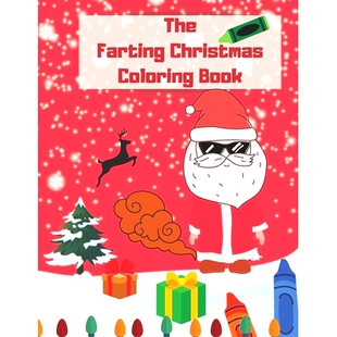 Christmas Gif Animals For The Farting Adults Book Coloring Kids 预订 Funny And Activity