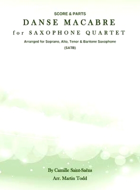 预订 Danse Macabre for Saxophone Quartet (SATB): Score & Parts: 9781530779208
