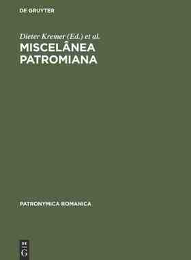 【预订】Miscelânea Patromiana 9783484555204