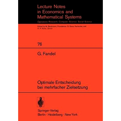 预订 Optimale Entscheidung bei mehrfacher Zielsetzung: 9783540060642