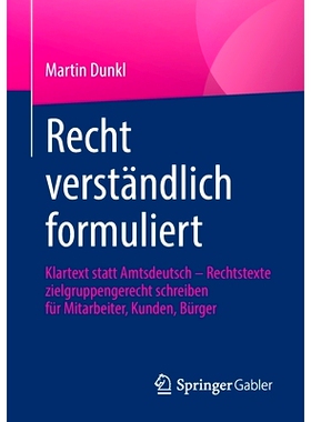 预订 Recht verständlich formuliert: 9783658335892