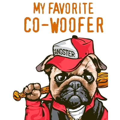 预订 My Favorite Co-Woofer: Furry Co-Worker Pet Owners For Work At Home Canine Belton Mane Dog Lovers Barrel Chest Brind