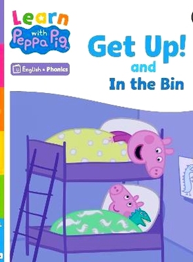 预订 Learn with Peppa Phonics Level 1 Book 4 - Get Up! and In the Bin (Phonics Reader): 9780241575963