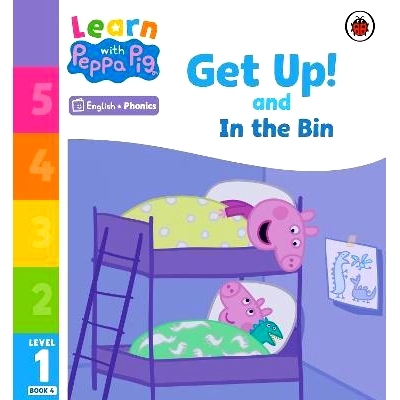 预订 Learn with Peppa Phonics Level 1 Book 4 - Get Up! and In the Bin (Phonics Reader): 9780241575963