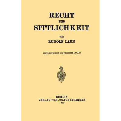 预订 Recht und Sittlichkeit: 9783642984563