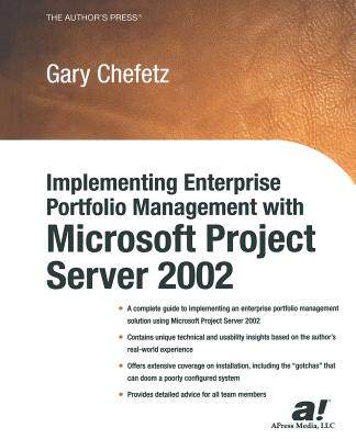 【预订】Implementing Enterprise Portfolio Management with Microsoft Project Server 2002