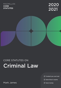 【预订】Core Statutes on Criminal Law 2020-21