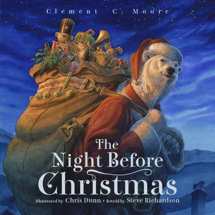 圣诞前夜 Chris Dunn英国插画家精装绘本英文原版圣诞礼物 The Night Before Christmas