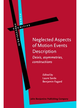 预订 Neglected Aspects of Motion Events Description.: Deixis, asymmetries, constructions. 运动事件描述中被忽视的方面：指