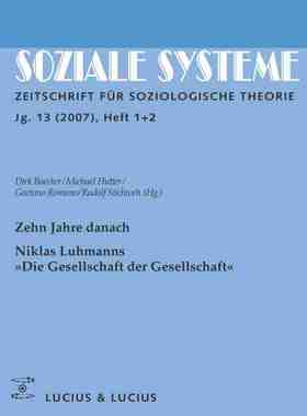 【预订】Zehn Jahre danach. Niklas Luhmanns »Die Gesellschaft der Gesellscha 9783828204492