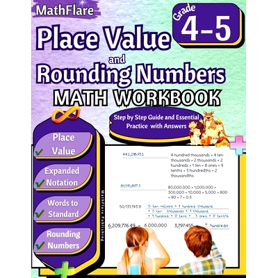 预订 Place Value and Expanded Notations Math Workbook 4th and 5th Grade: Place Value Grade 4-5, Expanded and Standard No