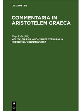 预订 Anonymi et Stephani in rhetoricam commentaria: 9783112332375