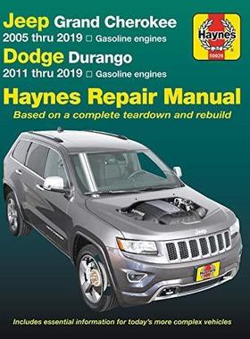 [预订]Jeep Grand Cherokee 2005 Thru 2019 and Dodge Durango 2011 Thru 2019 Haynes Repair Manual: Based on C 9781620923788