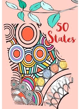 预订 50 States: Fifty US States Coloring Pages Book In Mandalas for Stress Relive and Relaxation: 9781098590291