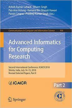 【预售】Advanced Informatics for Computing Research