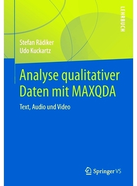 预订 Analyse qualitativer Daten mit MAXQDA: Text, Audio und Video: 9783658220945