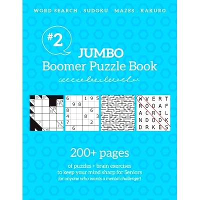 预订 Jumbo Boomer Puzzle Book #2: 200+ pages of puzzles & brain exercises to keep your mind sharp for Seniors