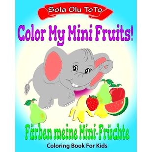 Packed Bilingual Fruits 预订 Activity Fun Kids Deutsche Mini Learning Book Bilingu Game Coloring Color