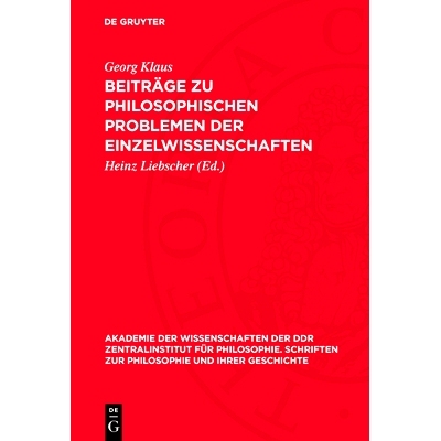 预订 Beiträge zu philosophischen Problemen der Einzelwissenschaften: 9783112771044