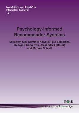 [预订]Psychology-informed Recommender Systems 9781680838442