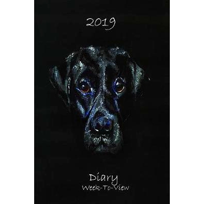 预订 2019 Diary Week to View: Dog Lovers Diary Black Labrador Design: 9781723941009