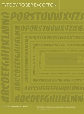 预订 Type by Roger Excoffon : Collected Specimen Booklets: Collected Specimen Booklets: 9798989142347