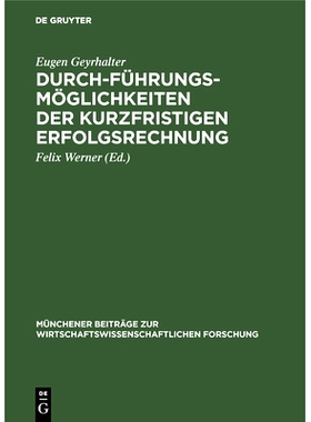 预订 Durchführungsmöglichkeiten der kurzfristigen Erfolgsrechnung: 9783486757828