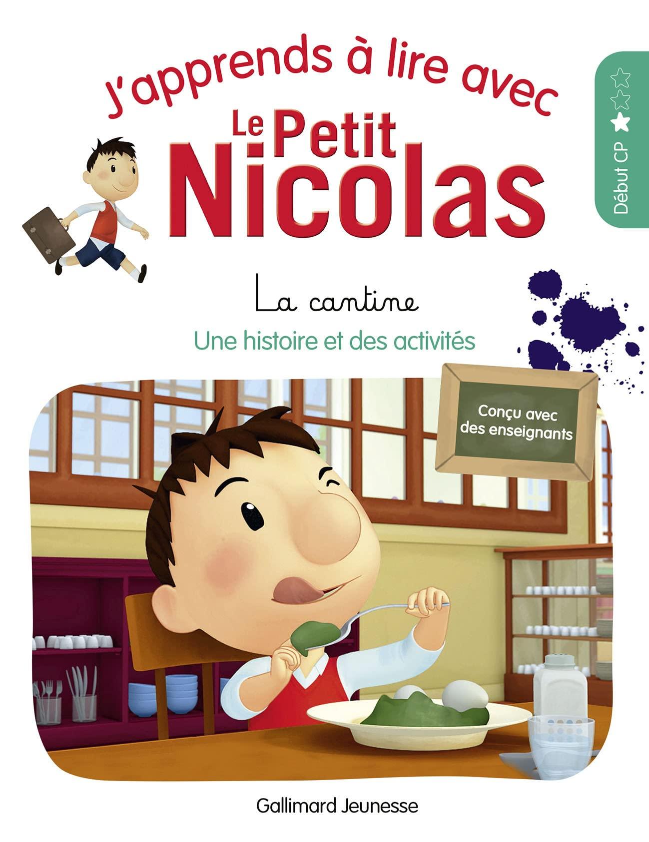 法国CP教辅读物 和小淘气尼古拉学阅读1：食堂  J'apprends à lire avec le Petit Nicolas 小学一年级法语写作词汇训练