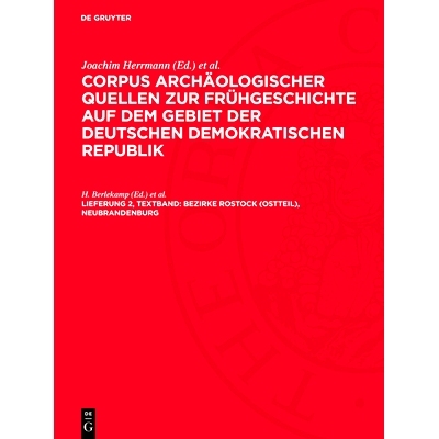 预订 Bezirke Rostock (Ostteil), Neubrandenburg: CAQFGDDR-B, Lieferung 2, Textband: 9783112717561