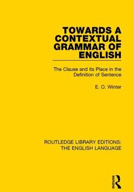 【预订】Towards a Contextual Grammar of English