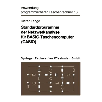 预订 Standardprogramme der Netzwerkanalyse für BASIC-Taschencomputer (CASIO): 9783528042219