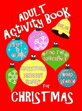 预订 Adult Activity Book Christmas Activity Book for Adults: Large Print Christmas Word Search Cryptograms Crosswords Tr