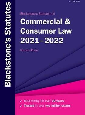 [预订]Blackstone’s Statutes on Commercial & Consumer Law 2021-2022 9780192898456