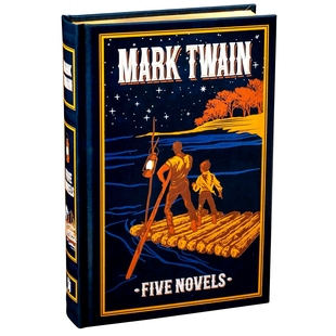 Leather 收藏版 英文原版 Canterbury bound 汤姆索耶历险记 Twain Mark Novels 预售 Five 马克吐温小说集 皮封精装 Classics