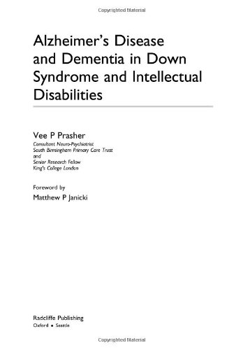 【预订】Alzheimer’s Disease and Dementia in Down Syndrome and Intellectual 9781857756081