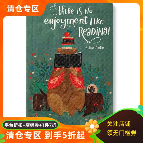 阅读之乐软皮笔记本插画名言